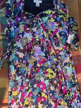 Liz Claiborne Womens Size 16W Multicolor Floral Wrap Dress NEW W TAGS